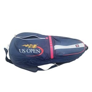 Wilson US Open Tennis Racket Bag Navy Blue Red Multi Compartment Shoulder Strap